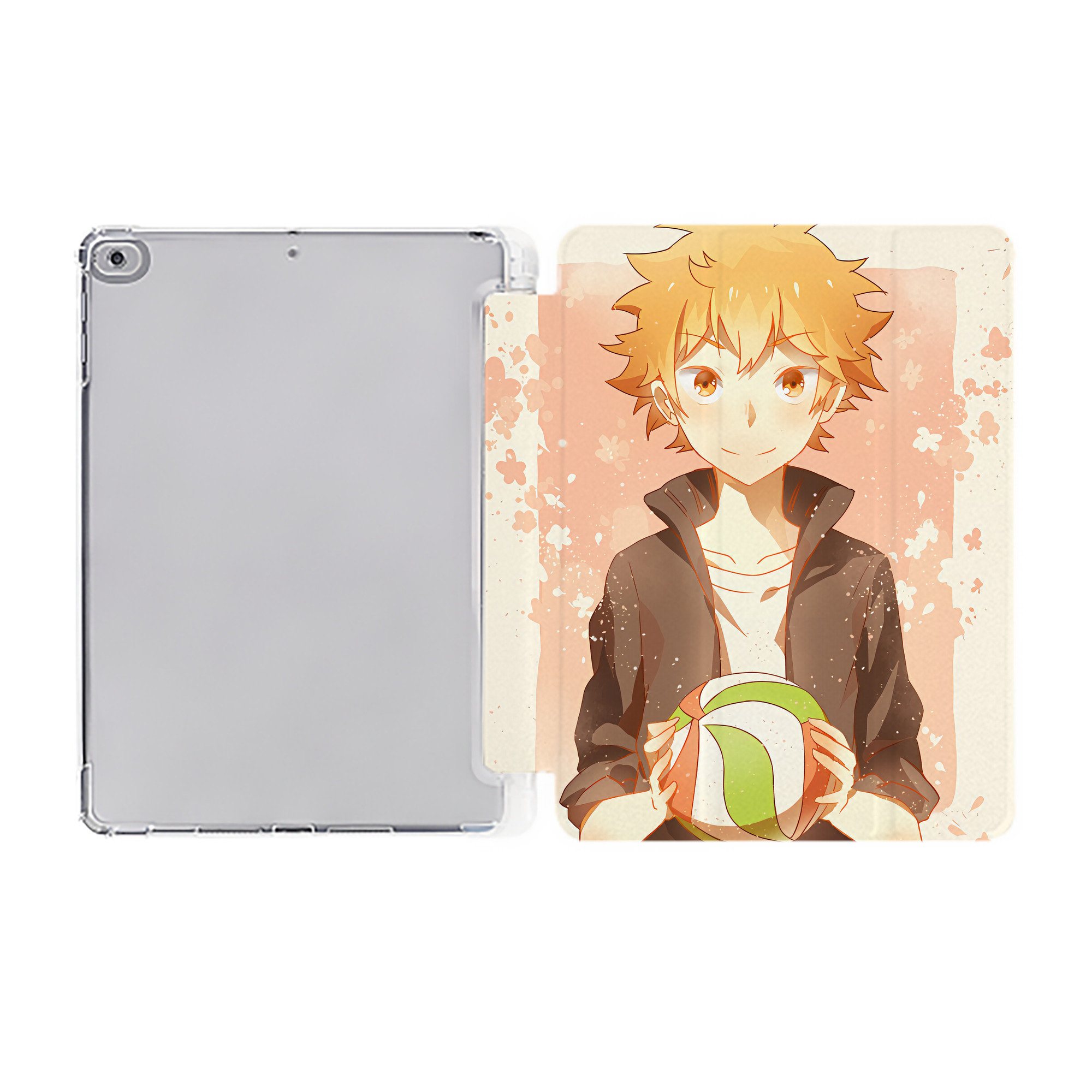 （画像用） ハイキュー!! Haikyu!! IPad ケース ペン収納付き 三つ折りスタンド PUレザー×シリコン 対応機種9.5/10.5/10.9インチ